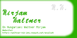 mirjam waltner business card